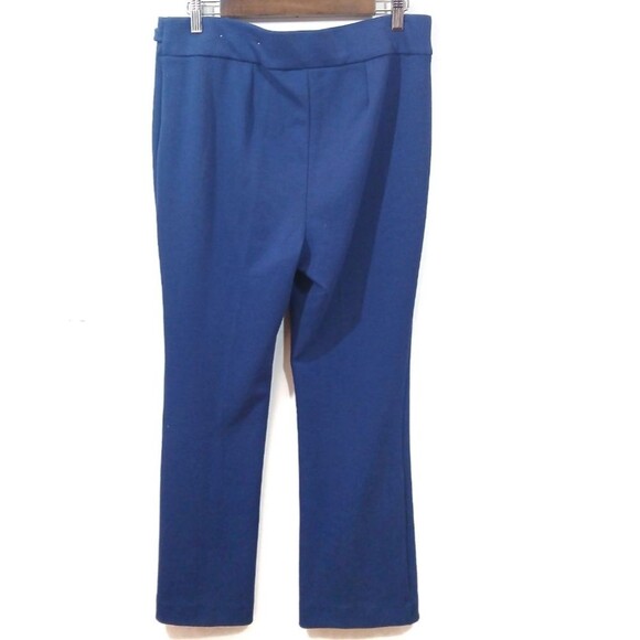 Chico's Dark Blue Flared Business/Career Pants Grommet Accent - Picture 4 of 11